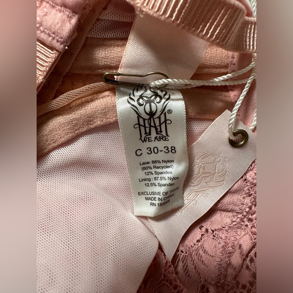 We Are HAH Hot As Hell Free People Revolve Hook Up Bra Dusty Rose Sz B C D 30-38 - Picture 10 of 11